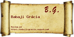 Babaji Grácia névjegykártya
