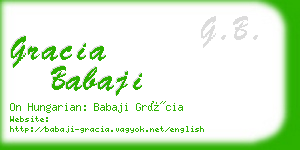 gracia babaji business card
